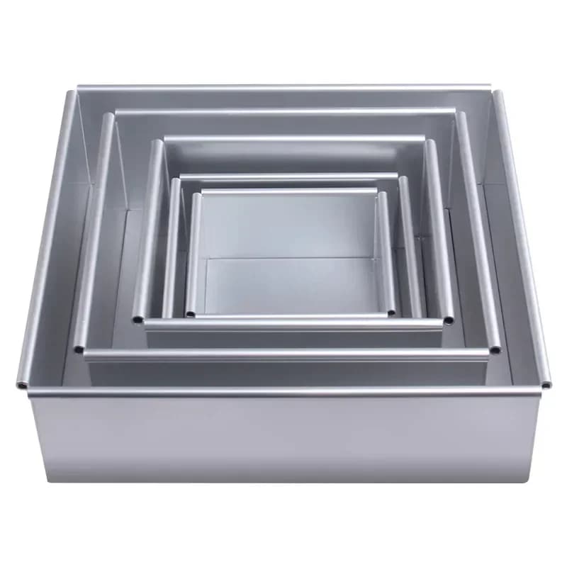 Moule à gâteau carré antiadhésif en alliage d'aluminium, moule à gâteau au fromage astronomique parfait, moule à gâteau bricolage, ustensiles de cuisine, 4 po, 5 po, 6 po, 8 po, 10 po