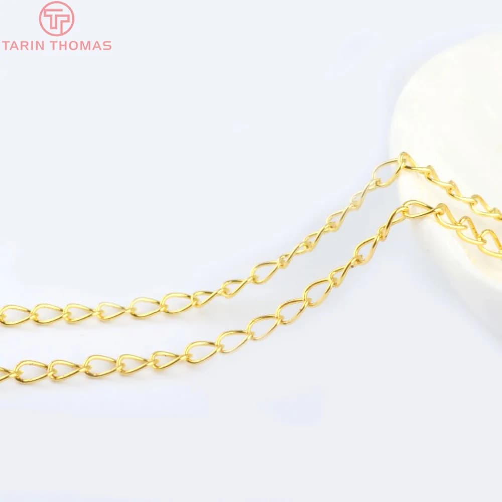 Extrémité de collier en fer, largeur de 5 m, 5877mm, accessoires de bijouterie, vente en gros