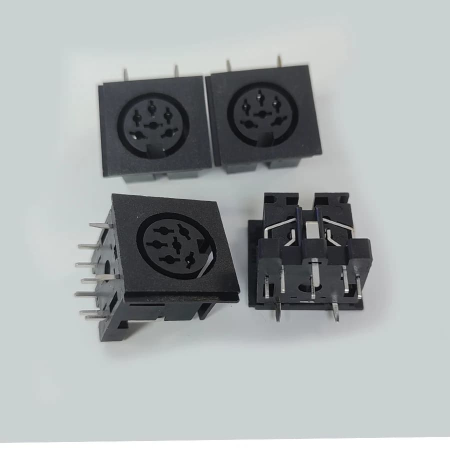 Grand Terminal S DIN6/DIN 6P femelle, connecteur Jack/prise 6 broches DS-6-01, montage sur panneau PCB, 20 pièces/lot