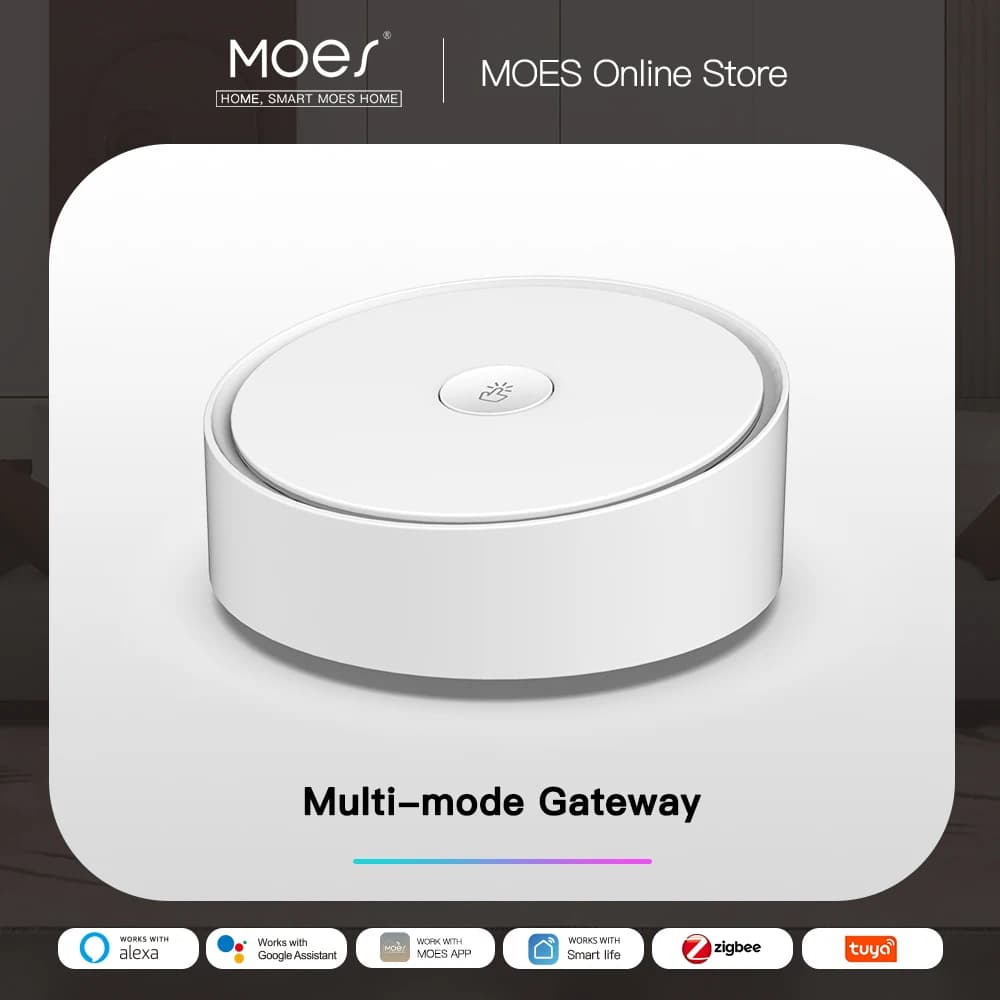 MOES – passerelle multimode intelligente ZigBee 3.0, WiFi, Bluetooth, Mesh Hub, fonctionne avec Tuya Smart App, commande vocale via Alexa Google Home