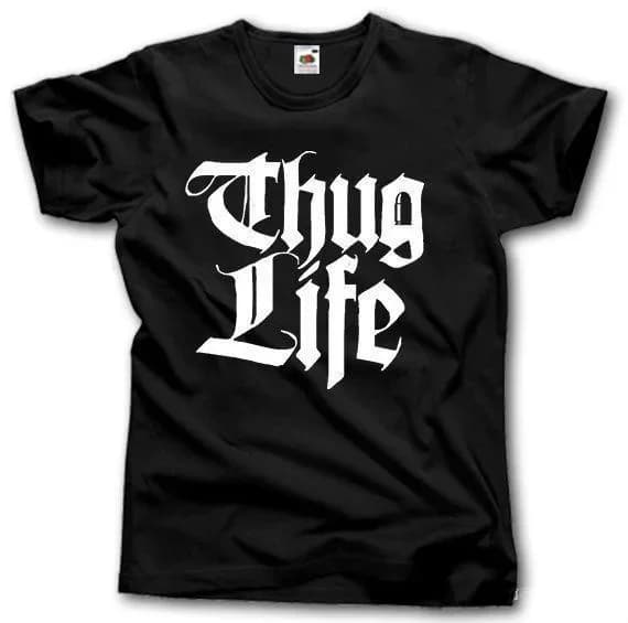 T-shirt Hip Hop Rap 2pac Tupac Thug Life à la mode simple. T-shirt d'été en coton à manches courtes et col rond pour hommes, nouveau S-3XL
