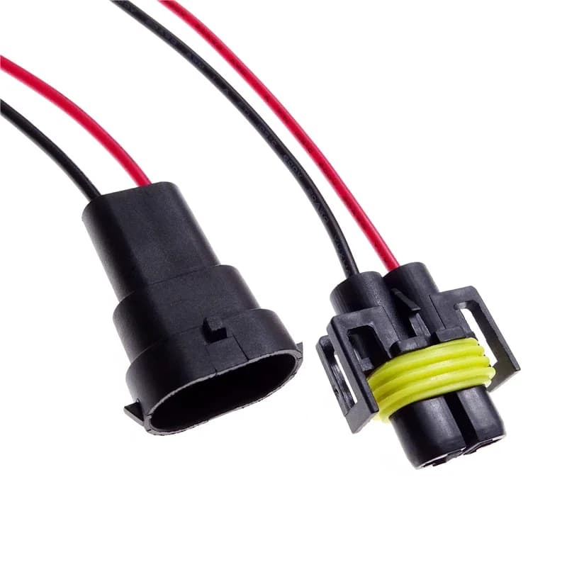 Adaptateur de prise mâle à femelle H8 H9 H11, 1 paire, pour connecteur de phare antibrouillard de voiture, câble d'ampoule de phare, accessoire de faisceau de câblage