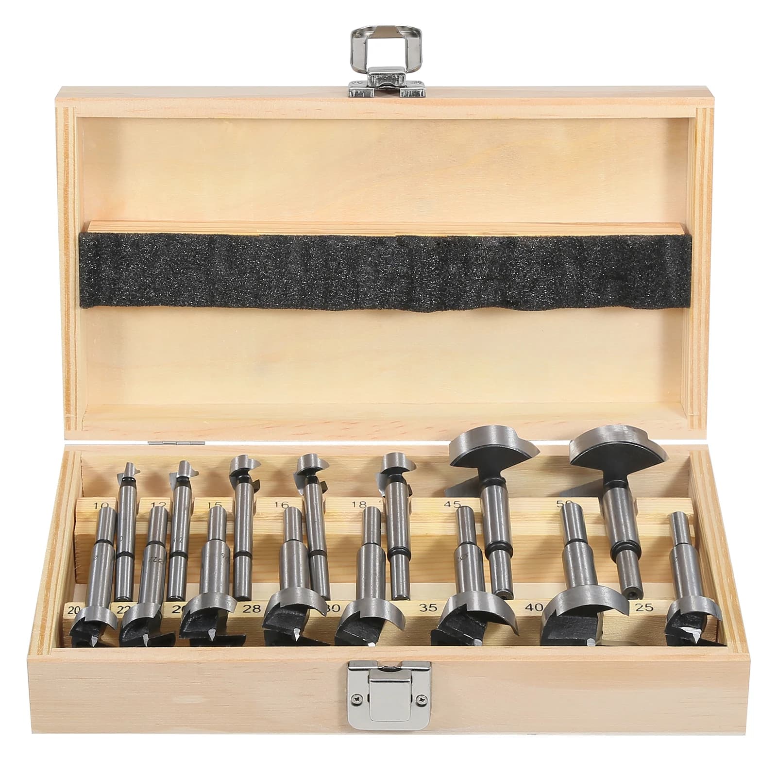 Versery 15 pièces/ensemble 10-50mm Forstner acier au carbone alésage foret travail du bois auto centrage trou scie Kit outils de coupe du bois