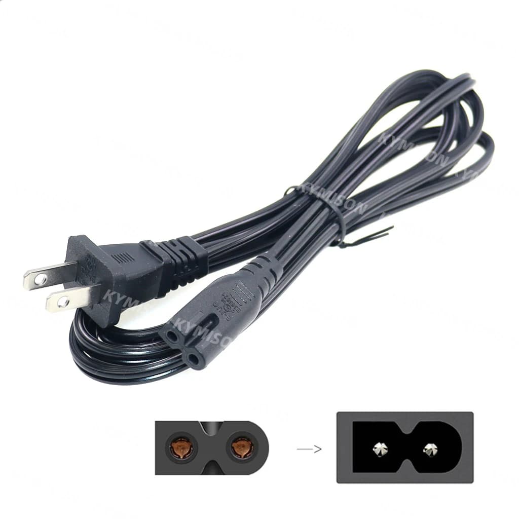 18AWG Universal Wall Cable US NEMA-1-15P à IEC320 C7 AC Power rette Compatible avec Vizio E-M-Series HDTV,Sharp,Smart LED TV