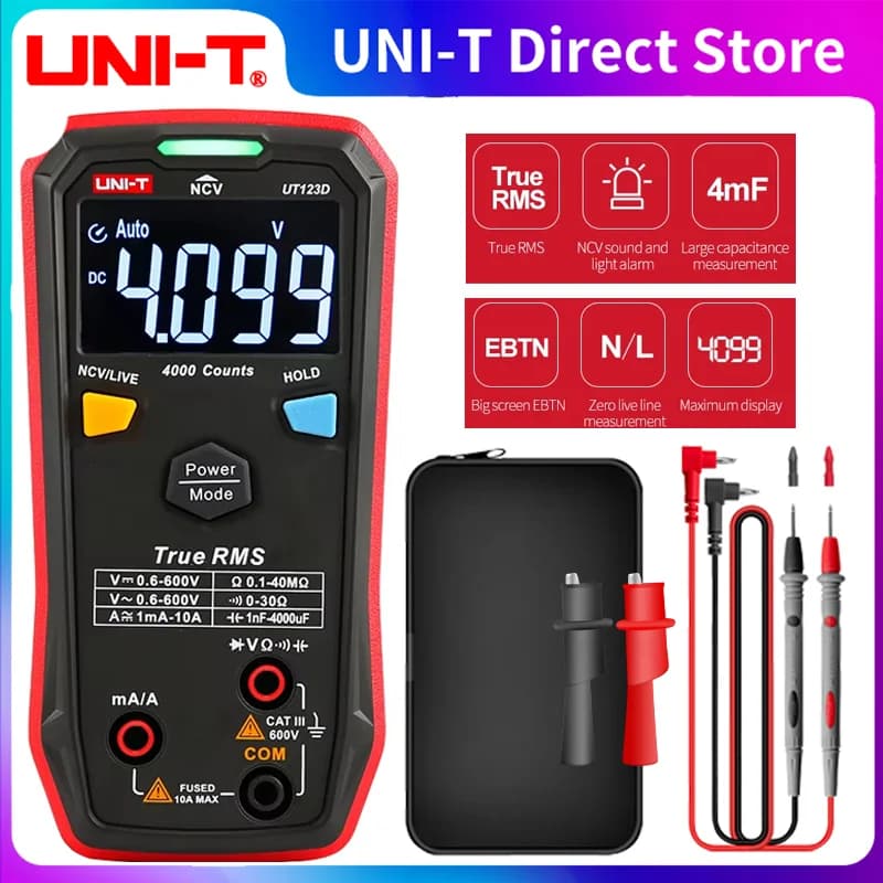 UNI-T циф umsой ums zarjon mультиğтр UT123D True RMS EBTN дисп Nuo© DC AC напже Dnesк те Uku Khu???ь иukat иритель ирит