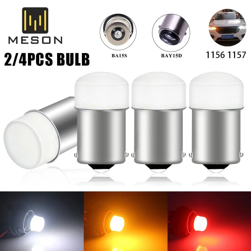 2/4 pièces 1156 BA15S P21W ampoule LED 1157 BAY15D P21/5W lumière LED R5W R10W phares antibrouillard de voiture DRL clignotant lampe 12V blanc rouge jaune