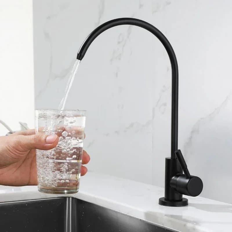 Robinets de cuisine 1/4 ", robinet purificateur d'eau du robinet pour évier de cuisine, eau potable, purificateur Anti-Osmose, robinetSUS304