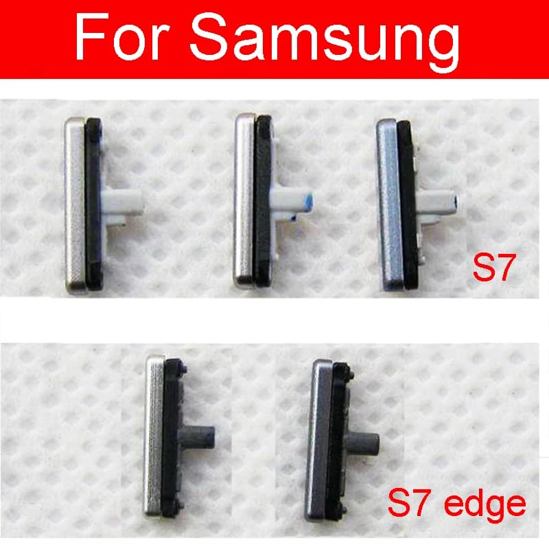 Pour Samsung Galaxy S7 G930 G930F S7 Edge G935 G935F Volume mise hors tension clé bouton latéral câble flexible pièces de rechange