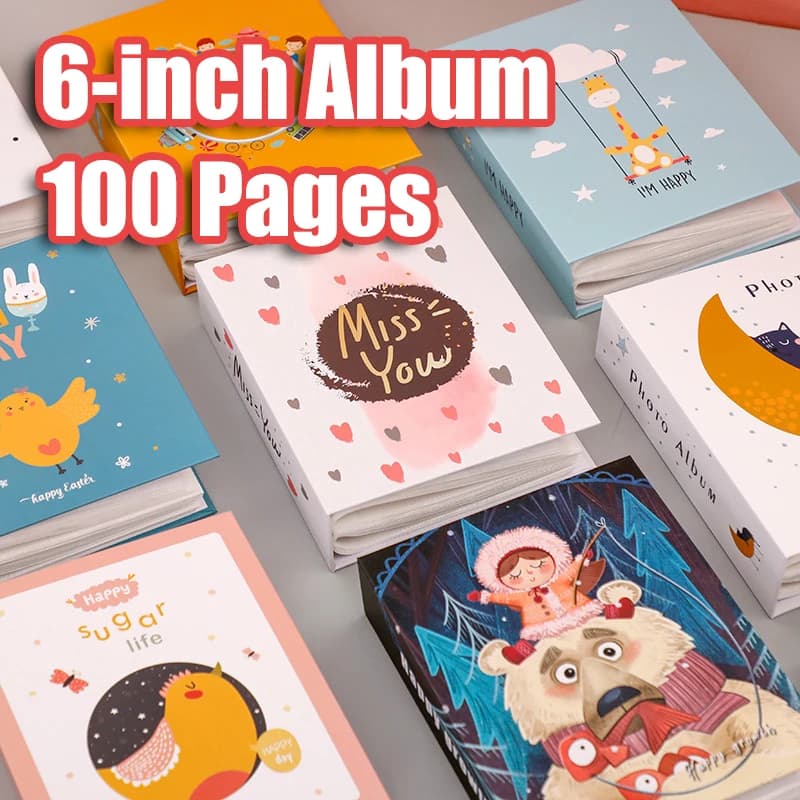 6 pouces en plastique 100 Album Photo livre 4d grand Album de Six pouces livre bébé famille Scrapbooking Albums mariage Foto bricolage artisanat