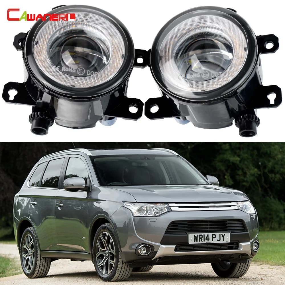 Ensemble de phares antibrouillard LED pour voiture, 2 pièces, feux diurnes DRL 30W H11 12V pour Mitsubishi Outlander 2006 – 2019