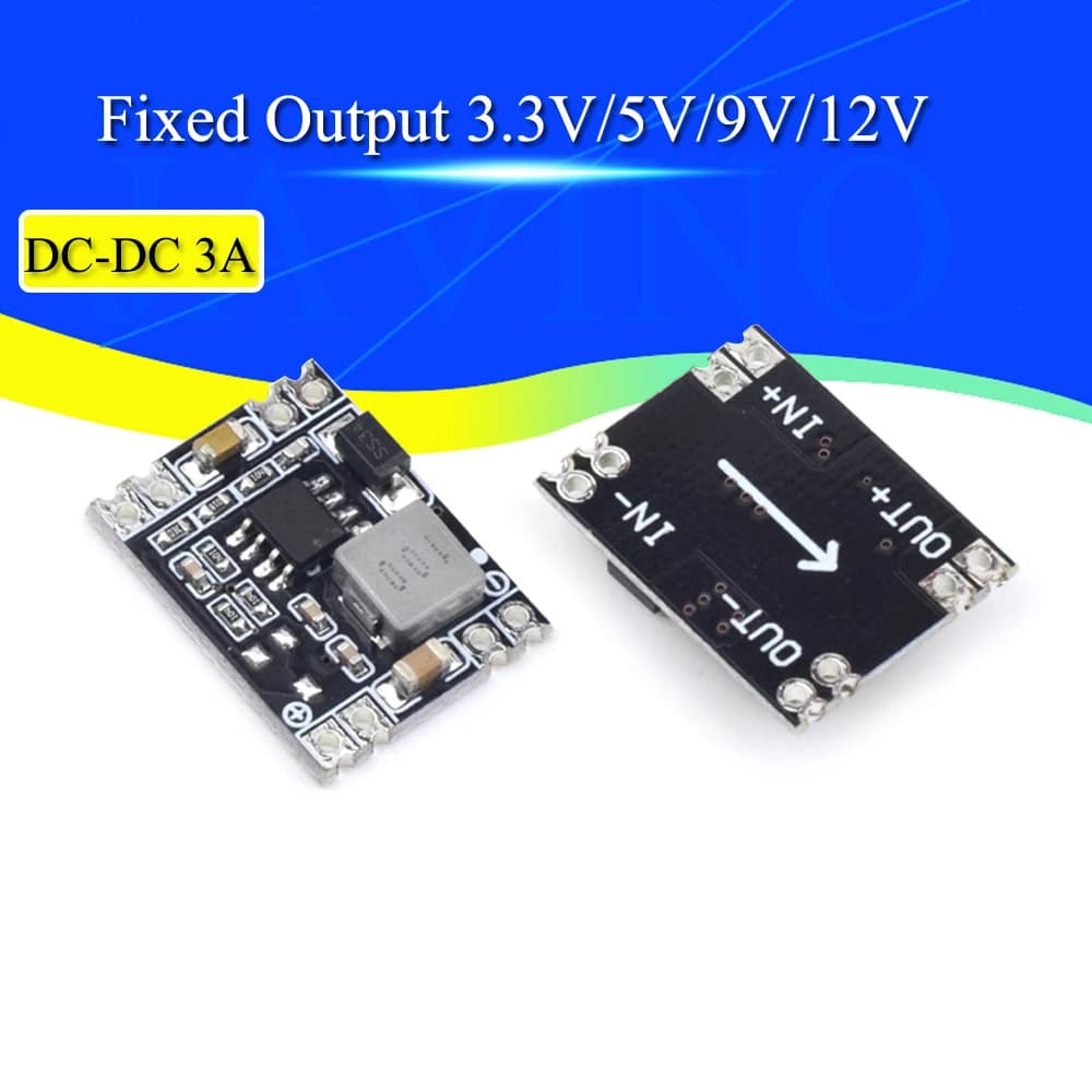 Module d'alimentation abaisseur Buck DC-DC 3A, 5V-12V 24V à 5V 3.3V 9V 12V, sortie fixe, courant élevé pour Arduino, remplacement LM2596
