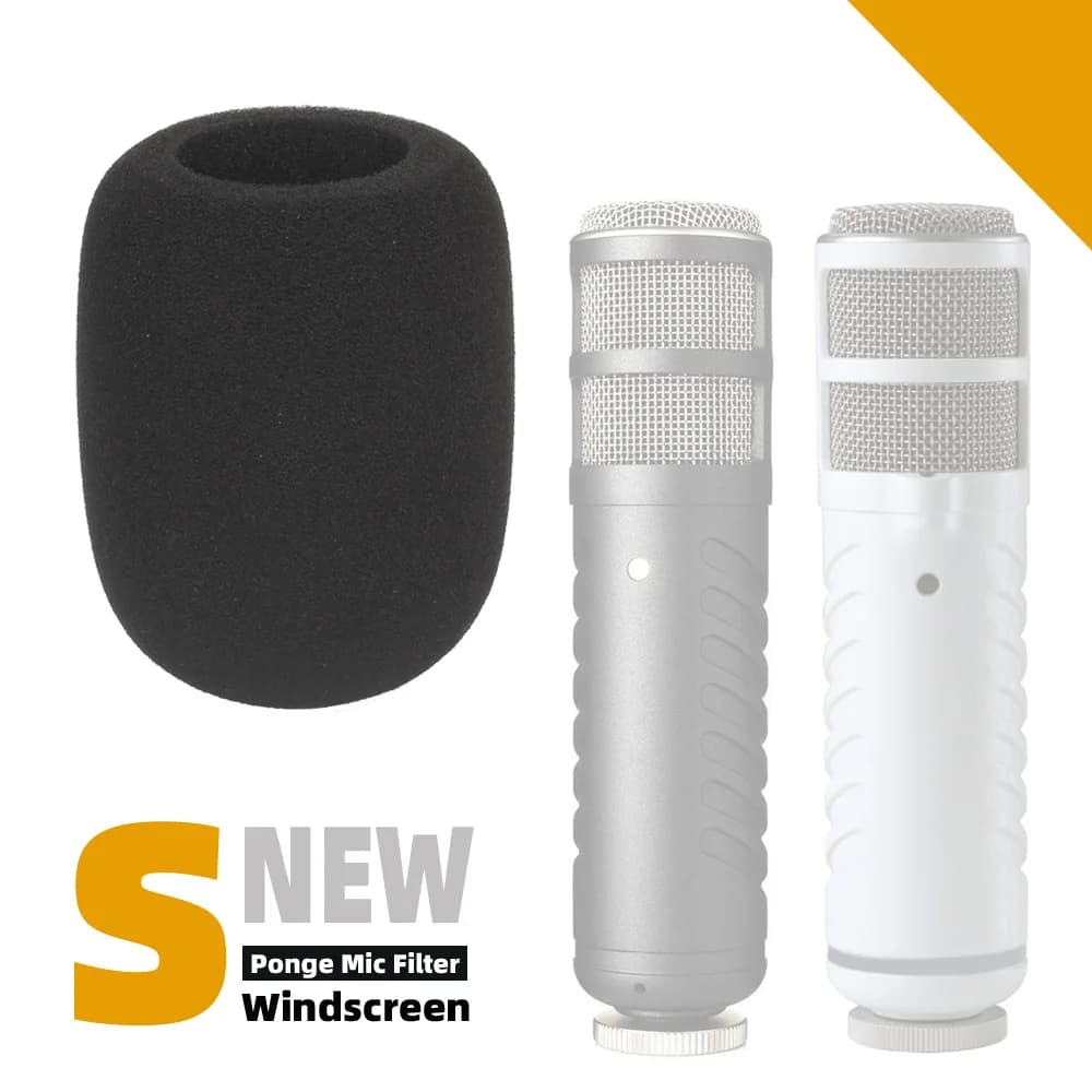 Pare-brise de microphone en éponge coupe-vent, housse de Mike pour Rode Podcaster 203.84, filtre anti-pop, micro statique de studio