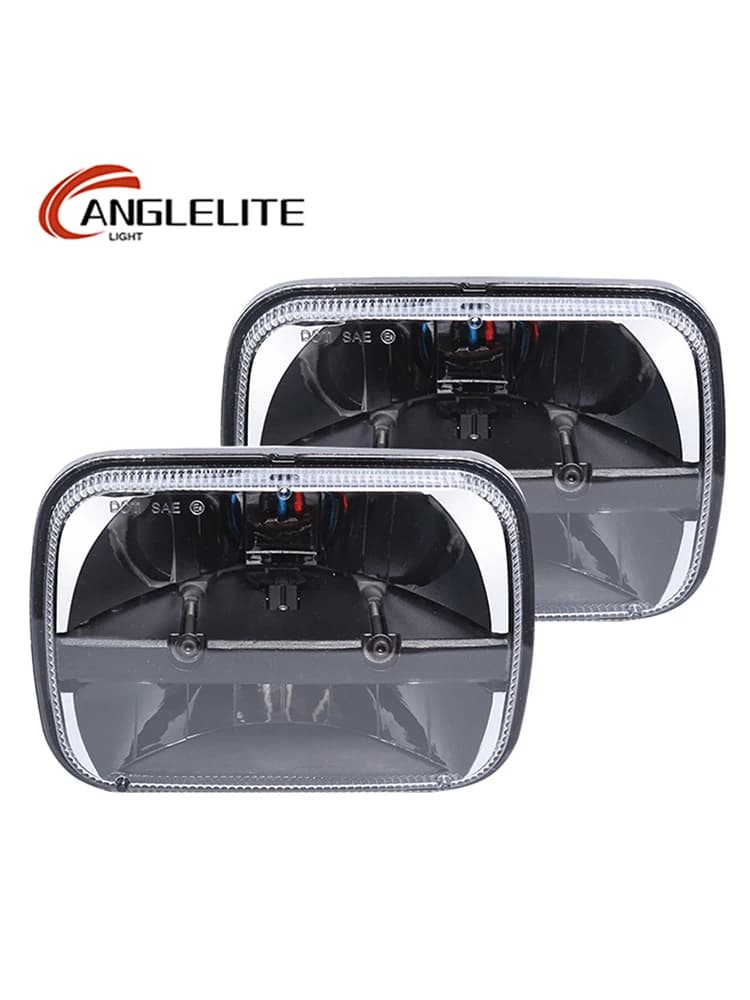 Feux avant carrés LED 5x7 pouces pour voiture, lampe de voiture tout-terrain Jeep Wrangler Cherokee XJ Wrangler YJ, faisceau haut/bas, phare LED carré pour voiture