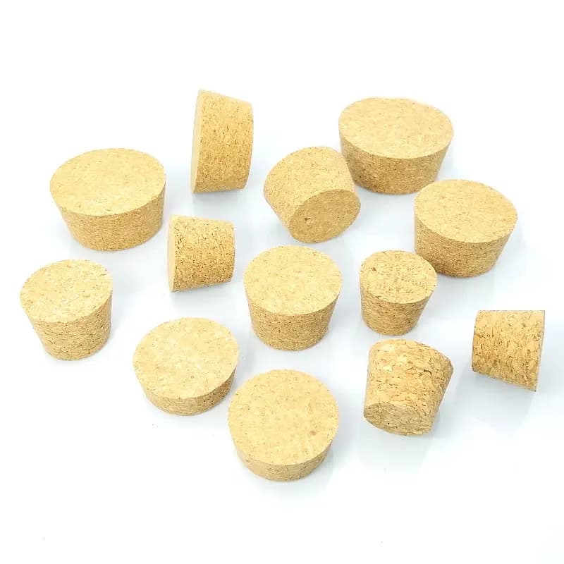 Bouchon de bouteille en verre de liège, diamètre supérieur de 32 à 83mm, 5 pièces, tube de Test en liège, pour bouchage de bouilloire