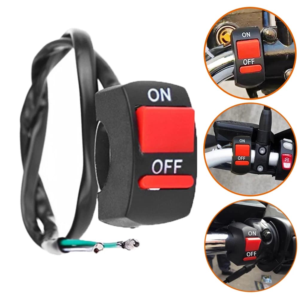 Bouton ON/OFF Universel pour Guidon de Moto, RL, DC 12V