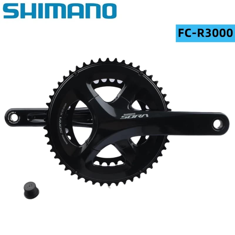 Shimano-Pédalier SORA R3000 pour vélo de route, 2x9 vitesses, 170mm, 50-34T, utilise un design haut de gamme à 4 bras