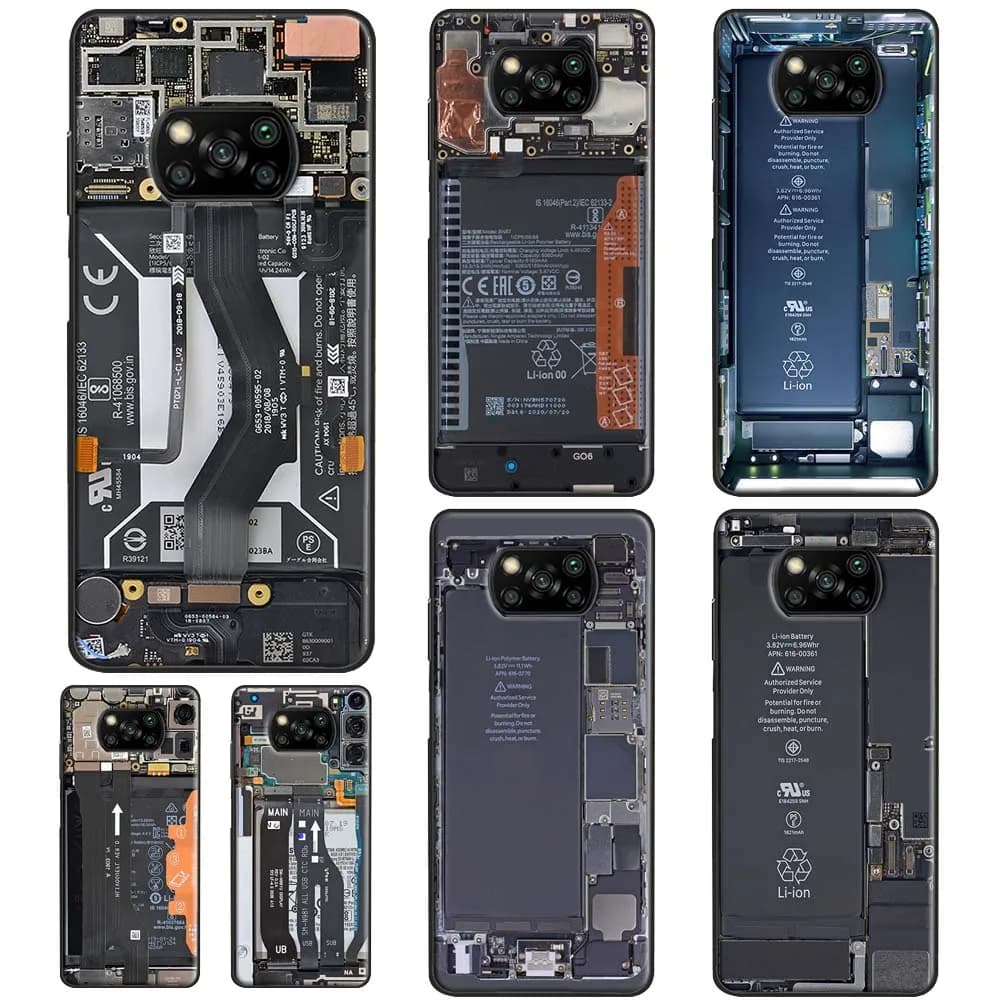 Circuit imprimé de carte mère pour Xiaomi Mi 11 Lite 11T Pro Mi Note 10 Lite Mi 11 Ultra, coque de téléphone pour POCO X3 Pro F3 M3