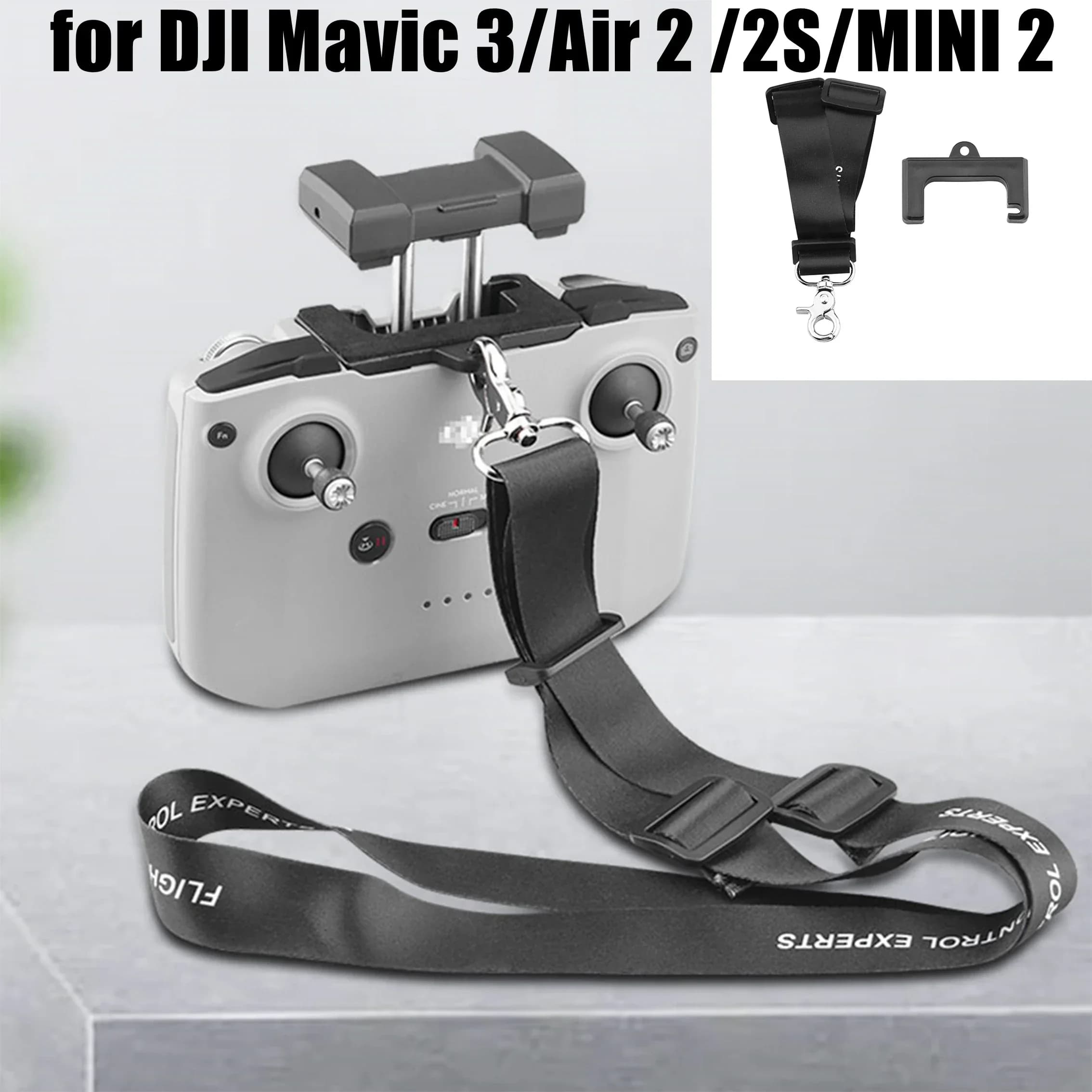 Lanière de cou avec télécommande, sangle de sécurité pour DJI NEO/Mini 4K/2/3 Pro/Mavic 3/Air 3/2S, support de crochet, Clip fixe, accessoires de Drone