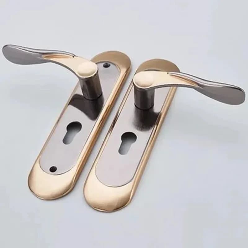 Serrure de porte intérieure silencieuse en aluminium durable, déverrouillage à clé pour la sécurité à domicile, antivol, porte intérieure, chambre, salon, cuisine
