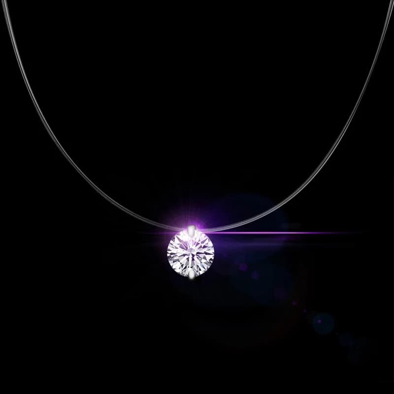 Colliers courts en argent Sterling 925 et Zircon pour femmes, pendentif en cristal autrichien clair, chaîne à la mode, bijoux de fête