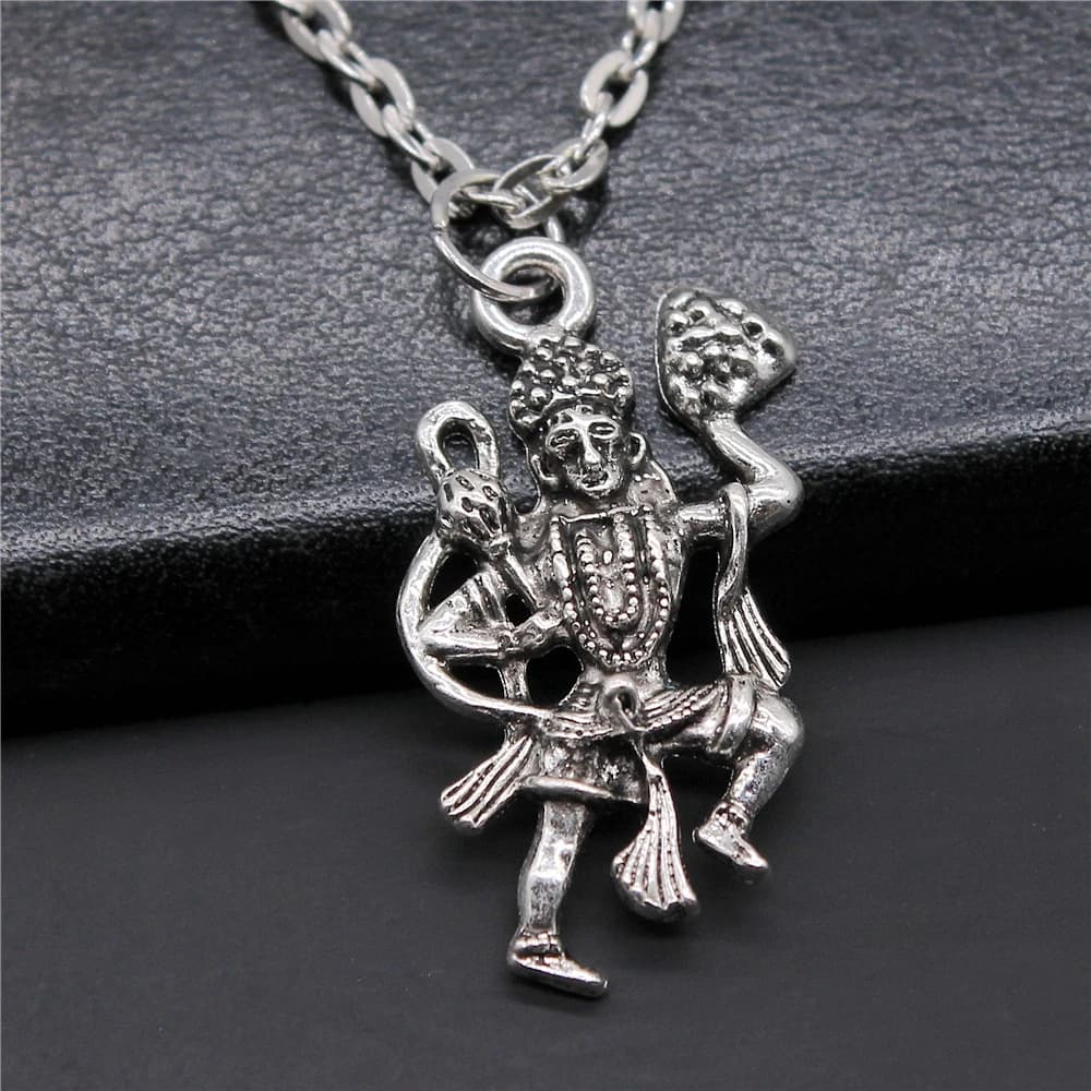 Collier à pendentif de déesse indienne pour femmes, breloques antiques de couleur argent, 16x32mm, cadeau de bijoux pour filles