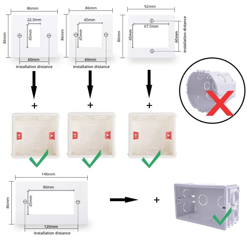 Coswall – prise de courant murale ue 16a, panneau PC, avec connecteur TV femelle + 8 cœurs CAT6 RJ45, prise de données Internet pour ordinateur