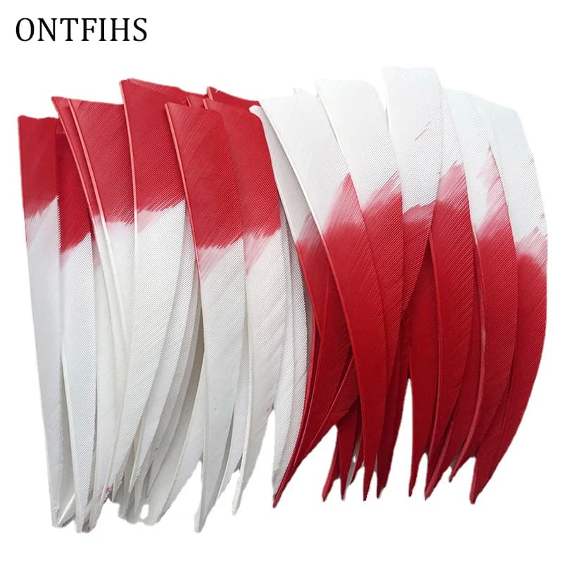 Bouclier de plumes de flèche en porcelaine de dinde, accessoires de tir à l'arc bricolage, flacons de tir de chasse, 36 pièces, 5 pouces