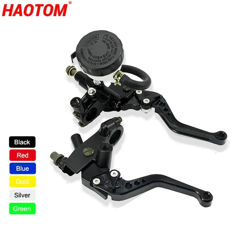 HAOTOM-Kit de Leviers de Frein et d'Embrayage Universel pour Moto, Ensemble de Réservoirs à Intervalles Master, 7/8 Pouces, 22mm