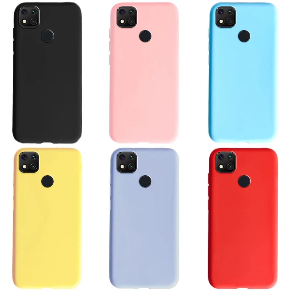 Pour Xiaomi Redmi 9C étui en Silicone bonbons TPU couverture Simple coque de téléphone pour Xiomi Redmi 9C NFC 2020 étui sur POCO C3 Fundas 6.53"