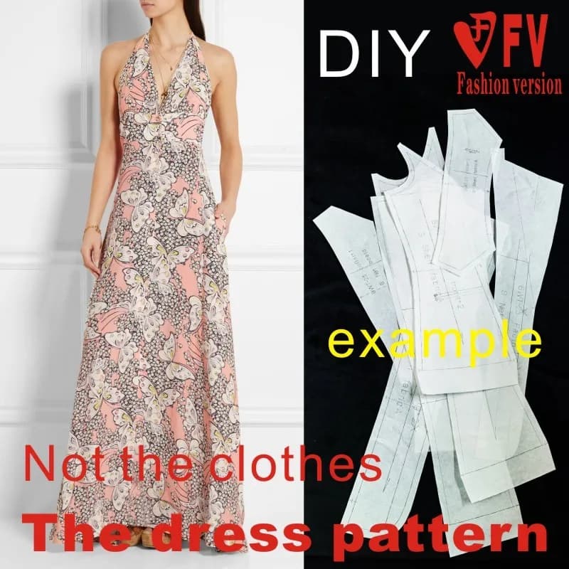 Modèle de jupe longue mode européenne et américaine robe dos nu conception de vêtements dessin couture dessin BLQ-325