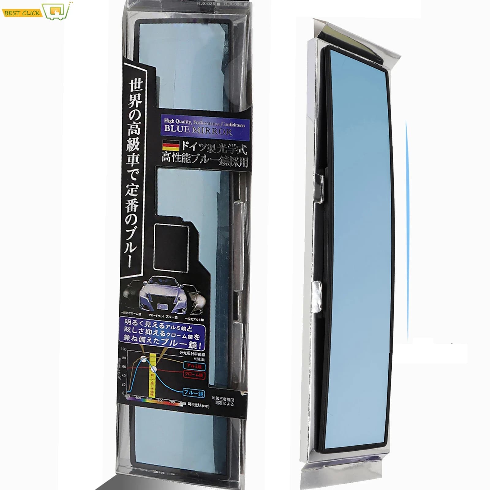 Rétroviseur convexe universel anti-éblouissement grand angle pour voiture, pour surveiller bébé/enfant sur siège auto, avec pare-soleil bleu et lunettes de sécurité