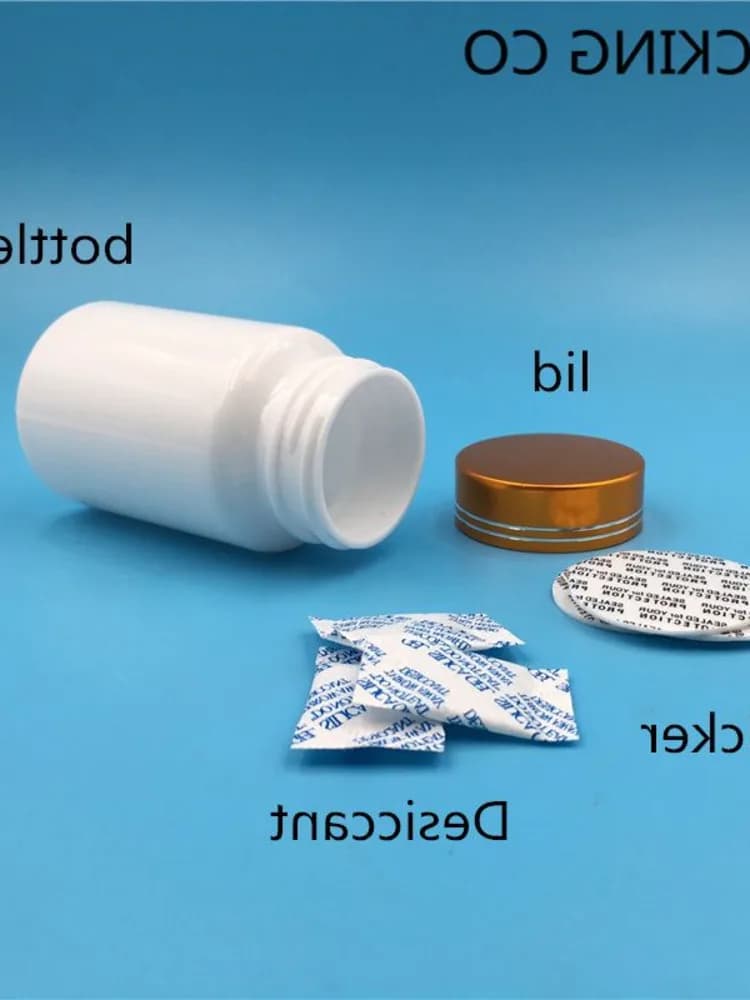Bouteilles en plastique blanches de 80 ml et 100 ml, petites, vides, pour poudre, pilules, bonbons, sels de bain, avec pâte d'étanchéité, conteneurs pour crème