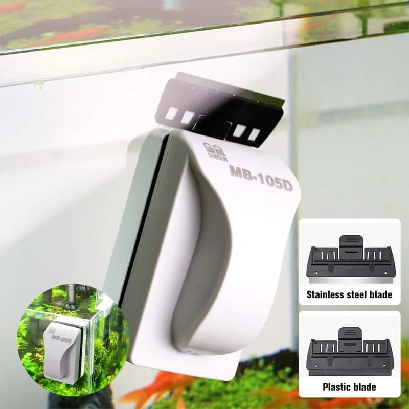 Brosse magnétique flottante pour le nettoyage des vitres d'aquarium, grattoir pour poissons, livres précieux