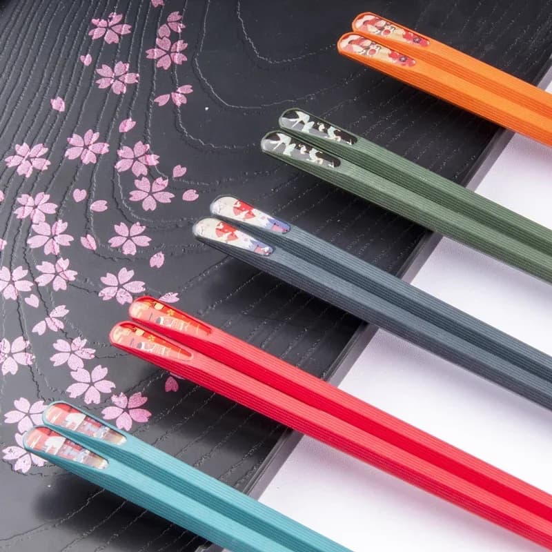Baguettes en alliage haut de gamme, résistant à l'humidité, Tachyon pointu japonais, antidérapantes, bâtonnets à Sushi pour hôtels familiaux