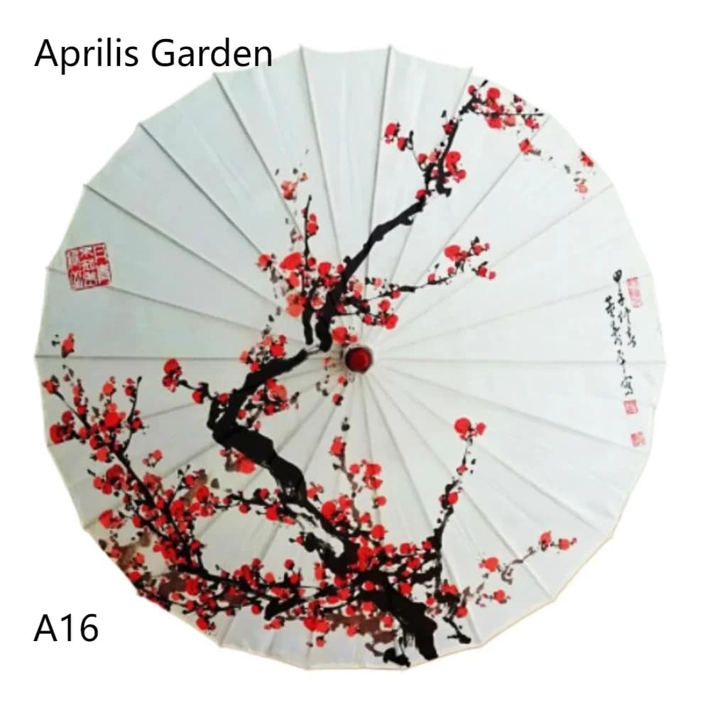 Parapluie en tissu de soie pour femmes, fleurs de cerisier japonaises, parapluie de danse ancienne, parapluie décoratif, parapluie en papier huilé de Style chinois