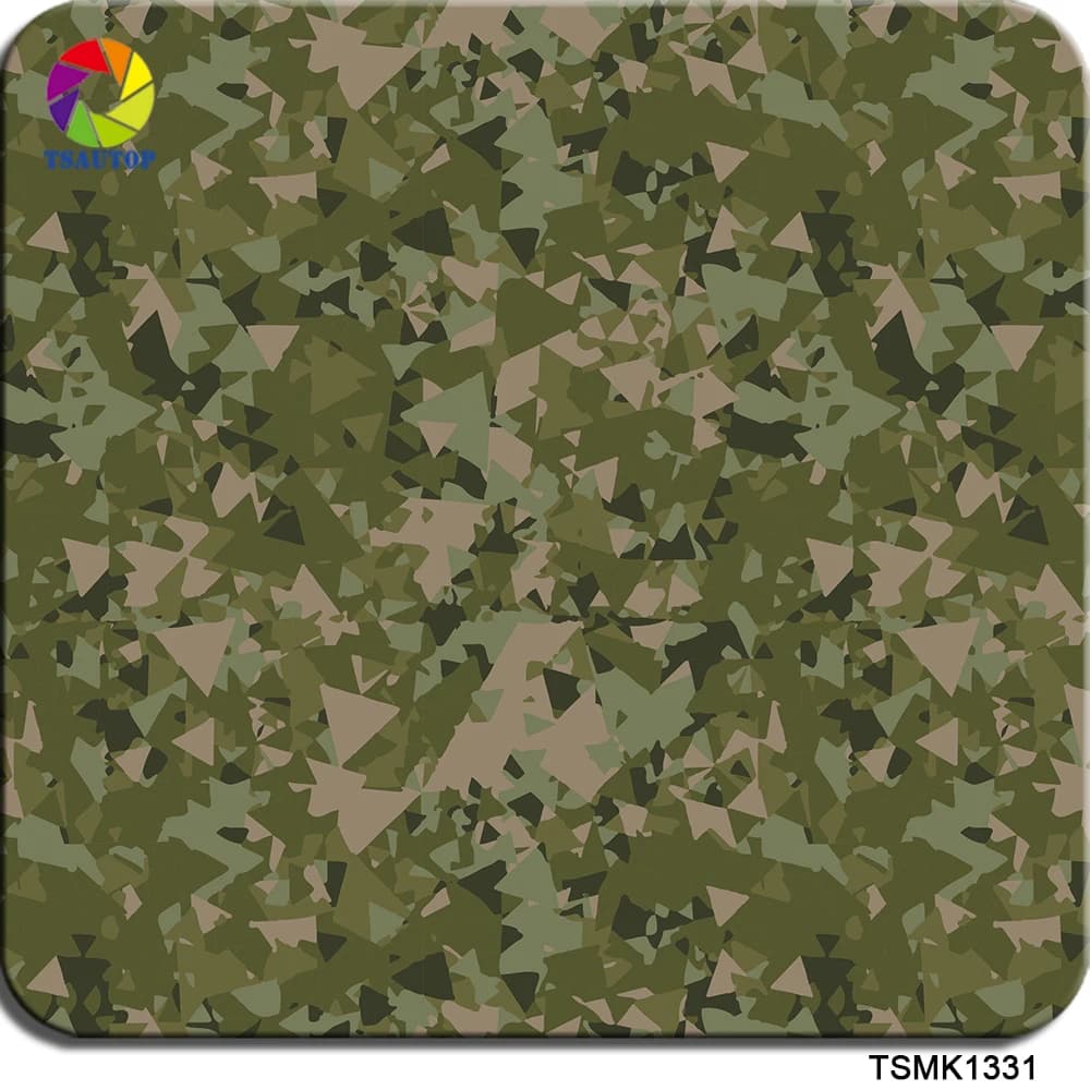 Film hydrographique à motifs camouflage numérique TSAUTOP, 0,5m*2m/10m TSMK1331 pour projets de bricolage et de personnalisation
