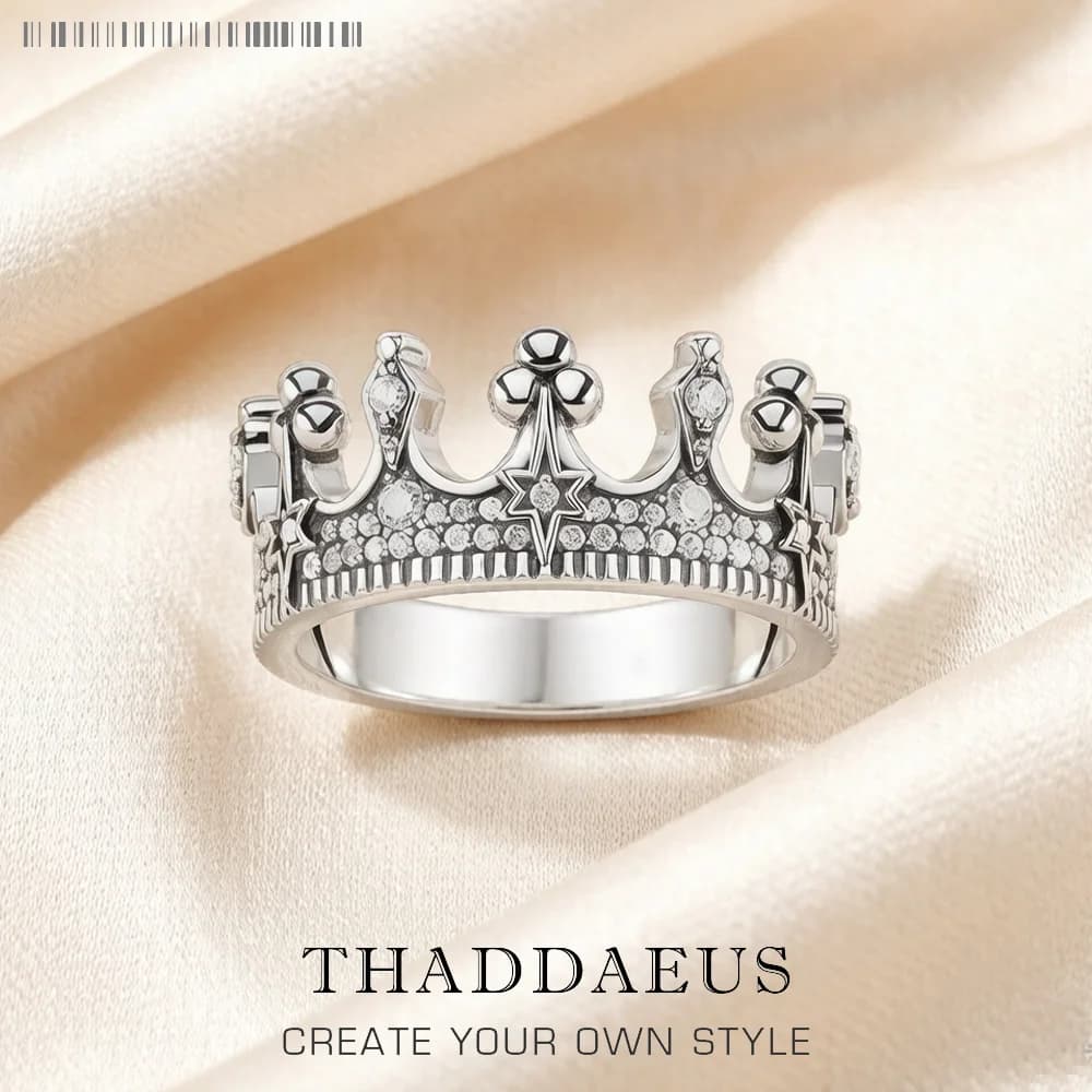 Bague couronne Vintage, bijoux fins romantiques en argent Sterling 925, tout nouveau Look Boho magique, cadeau d'été pour femmes et hommes