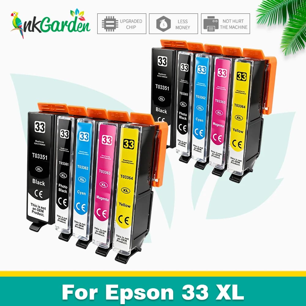 Cartouche d'encre 3351 pour imprimante Epson T 33XL T3351 T3361 T3362 T3363 T3364, Compatible XP 630 635 640 645 830 900 XP7100 XL