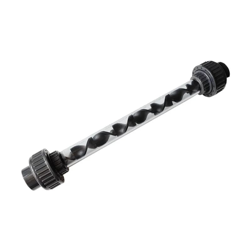 Connecteur de mélangeur statique transparent 3/4' pour eau ozonisée, diamètre 25mm HL-TDN20