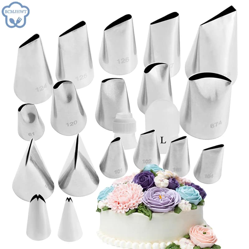 Douilles de feuilles de Rose en acier inoxydable, 1 pièce, douilles de glaçage, pointes de pâtisserie pour Fondant, outils de décoration de cuisson de gâteaux