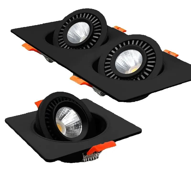 Dimmable carré encastré LED Downlight 7W 9W12W 14W 18W 24W LED COB Spot décoration plafonnier AC85-265V éclairage intérieur