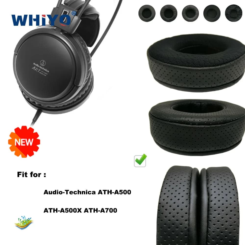 Coussinets d'oreille de remplacement pour audio-technica ATH A500 A500X A700, pièces de casque, coussin en cuir velours, housse de manchon de casque
