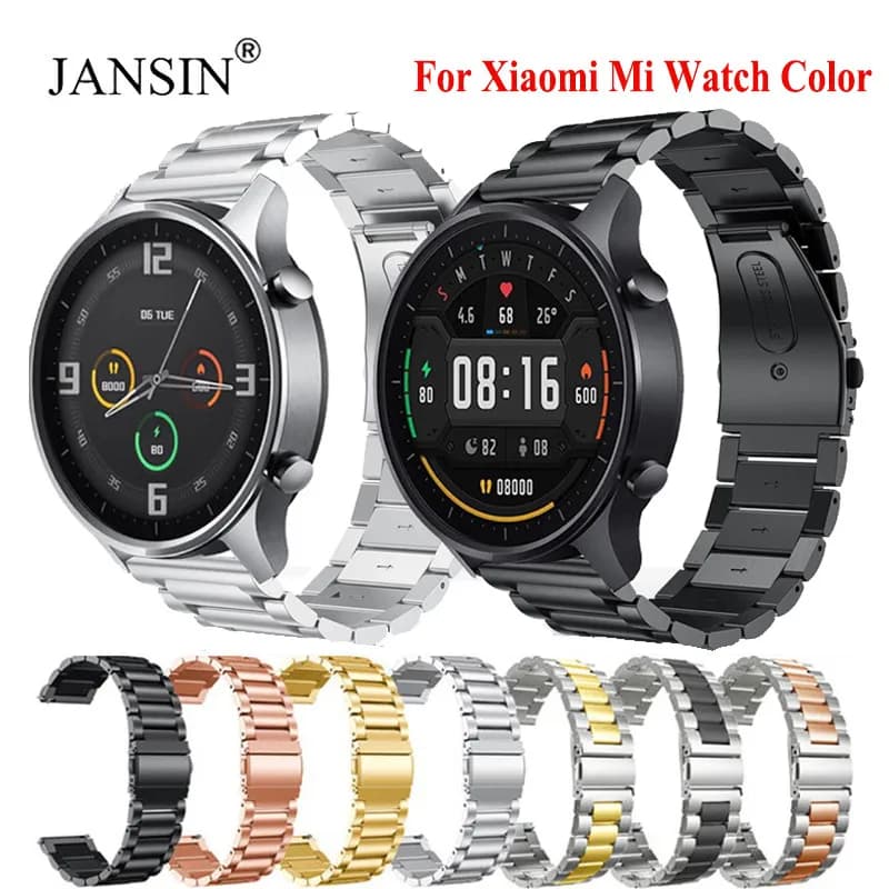 Pour Xiaomi MI montre couleur Bracelet en acier inoxydable Bracelet Bracelet pour Xiaomi Mi montre couleur Correa bandes métalliques Bracelet