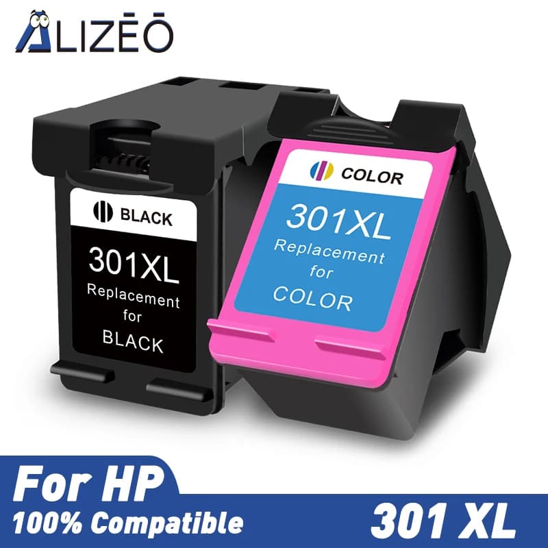 Alizeo – cartouche d'encre 301XL pour HP 301 XL de remplacement reconditionné Deskjet 1000 1010 1011 1012 1050 1051 1055 1050a