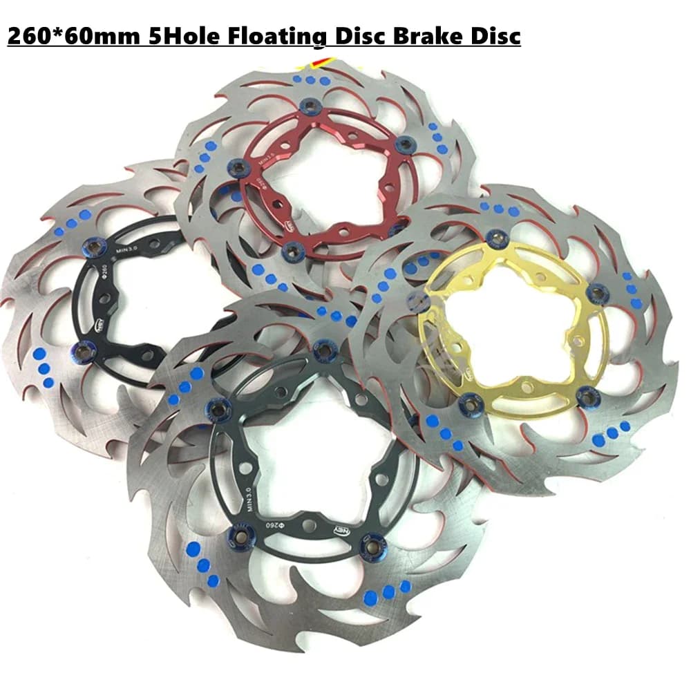 Disque de frein flottant universel pour moto et scooter électrique 260*60mm 5 trous, type Whirlwind, pour Yamaha Aerox Nitro BWS Zuma RSZ FORCE M3