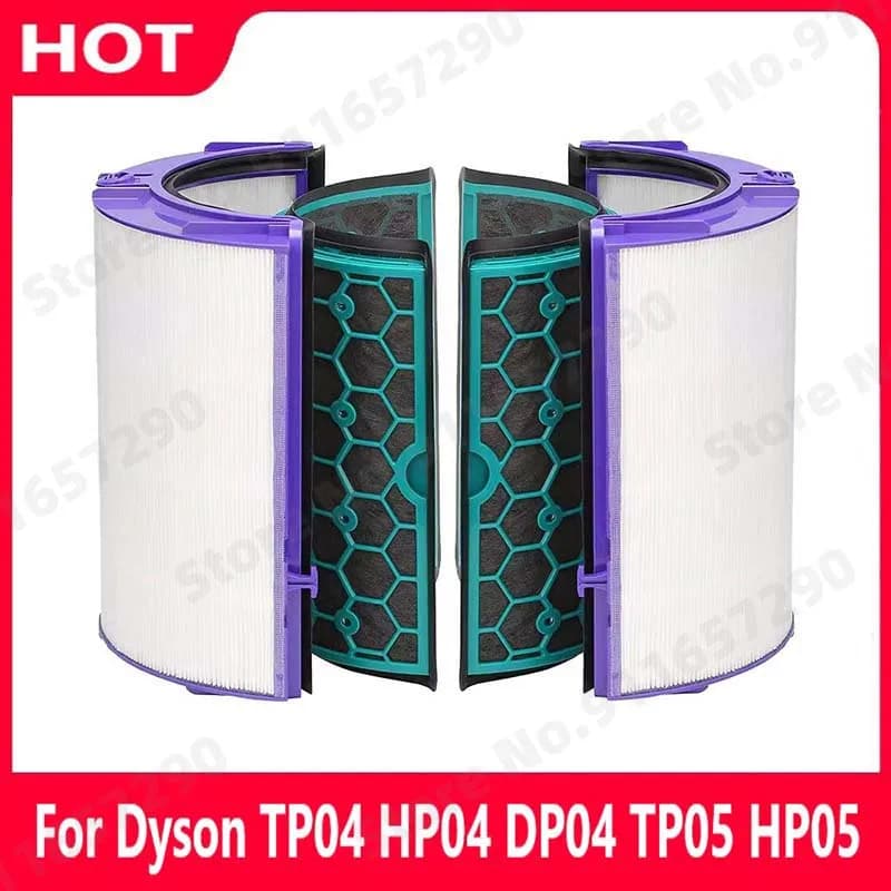 Filtre à charbon pour Dyson TP04 HP04 DP04 TP05 HP05, purificateur Hepa pur et frais, système de filtre scellé à deux étages à 360 degrés, accessoires