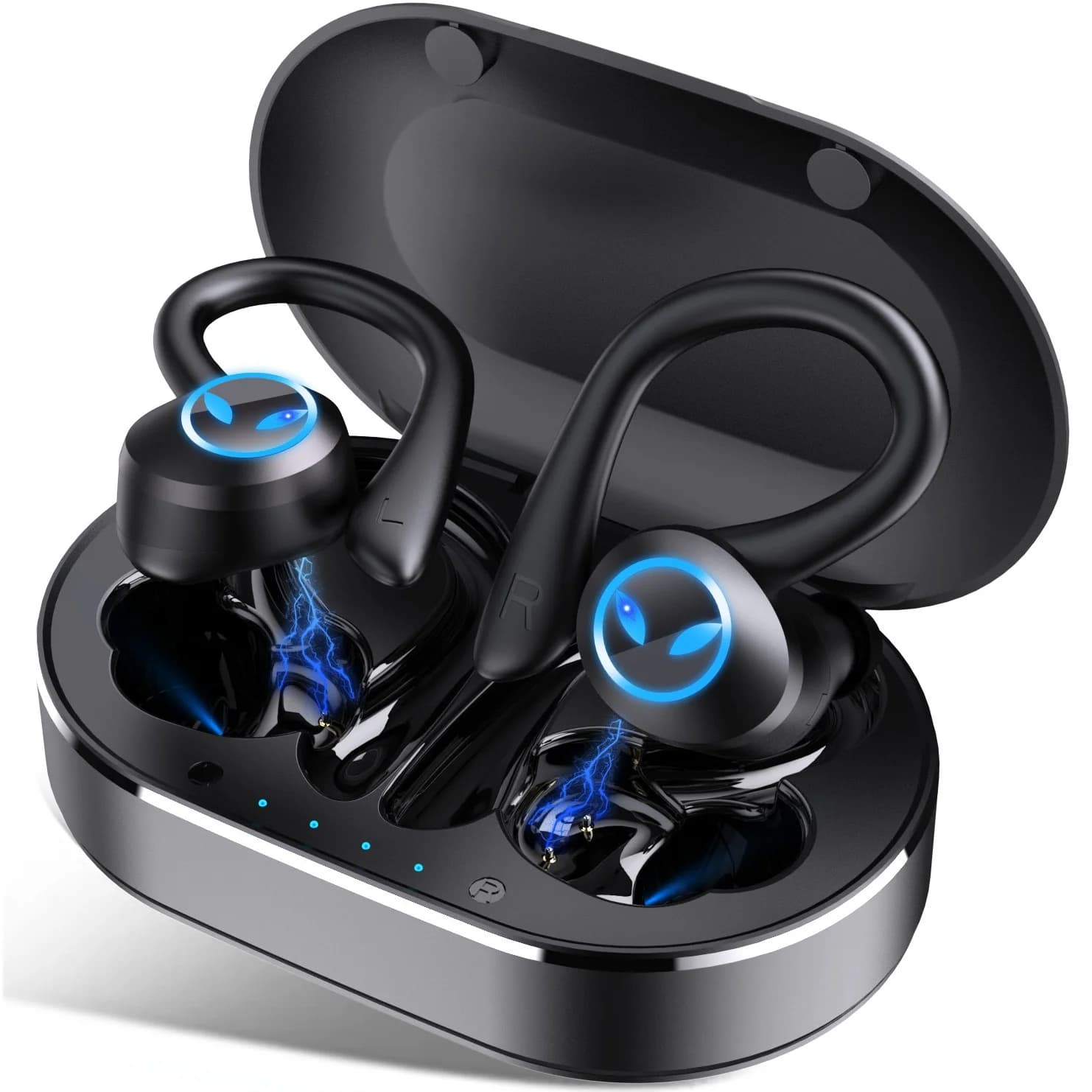 Casque sans fil 5.4 Contrôle tactile Sport Étanche Bluetooth Écouteurs HiFi 9D Bass Stéréo Casque avec microphone