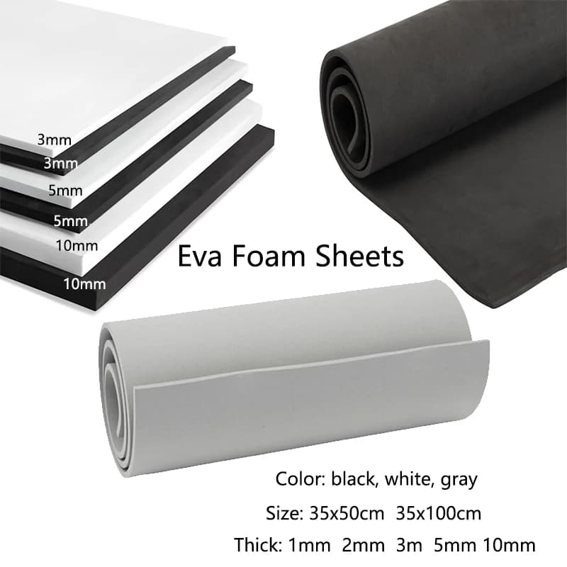 Feuilles de mousse EVA noires et blanches, feuilles EVA pour loisirs créatifs, faciles à découper, feuilles perforées, matériau pour travaux manuels