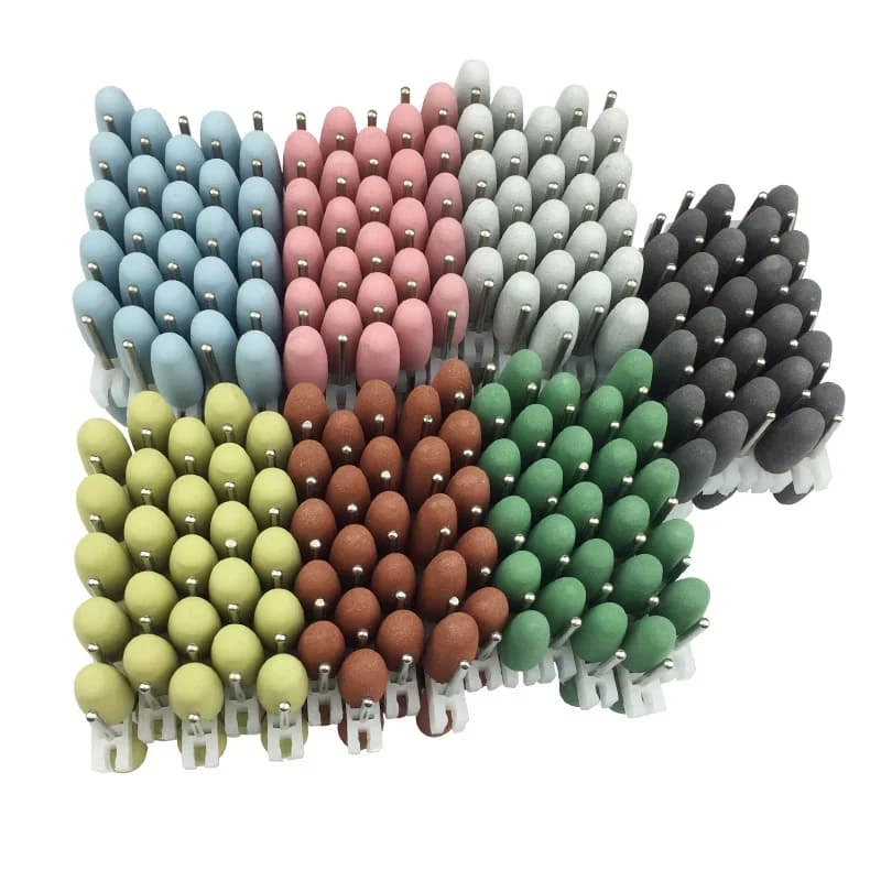 50 pièces/ensemble 2.35mm dentaire silicone caoutchouc polisseuses fraises dents équipement de blanchiment polissage dentaire