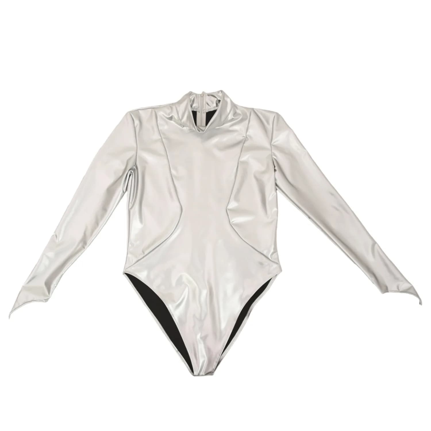 Combinaison Catsuit Brillante en PVC, Justaucorps Coupe Haute, 3D, Épissage de Poitrine, Modelage Maigre, Cuir PU, Combinaisons de Phtaltambours Y-Pole